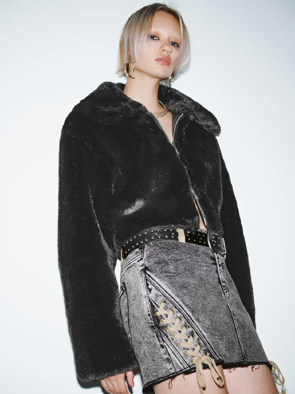Personalized Design Cropped Fur Coats