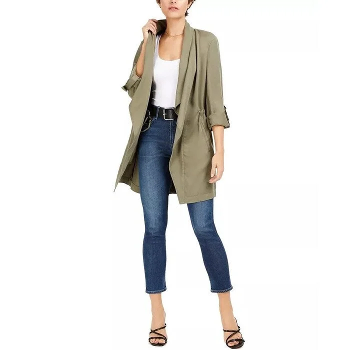 Soft Touch Bar III Women's Drape-Front Anorak Jacket Green Size Large