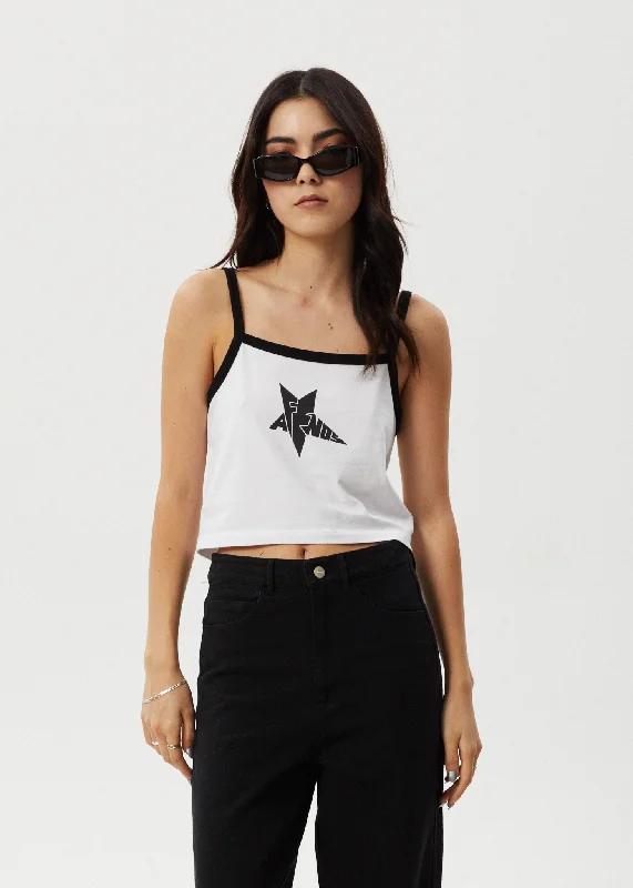 Carefree AFENDS Womens Nova - Cropped Singlet - White