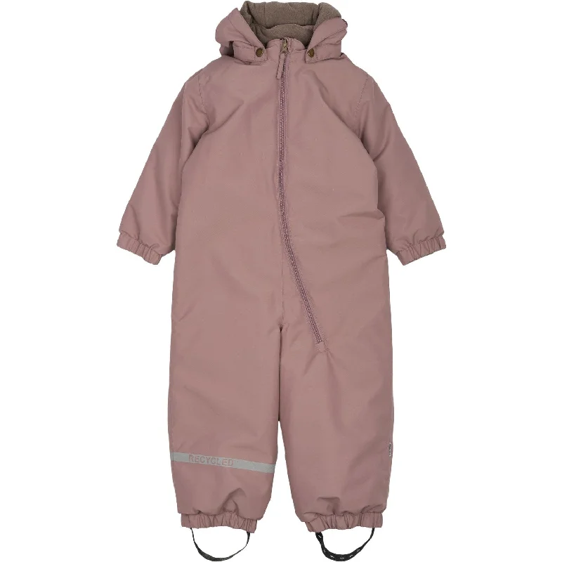 Warm And Comfortable Mikk-Line Twilight Mauve Snow Suit Solid