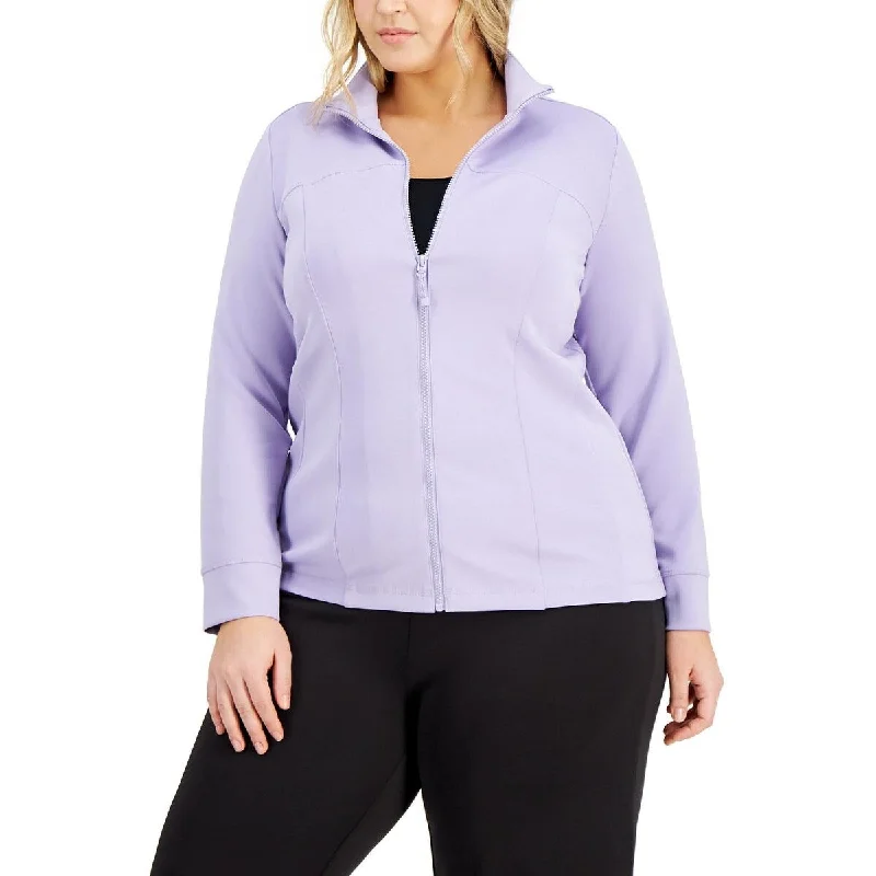 Effortless Dressing Anne Klein Women's SeaZip Front Jacket Purple Size 1X