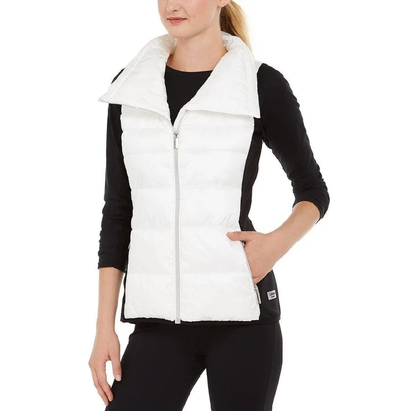 Fashion Pioneer Calvin Klein Women's Performance Funnel-Neck Vest White Size Medium