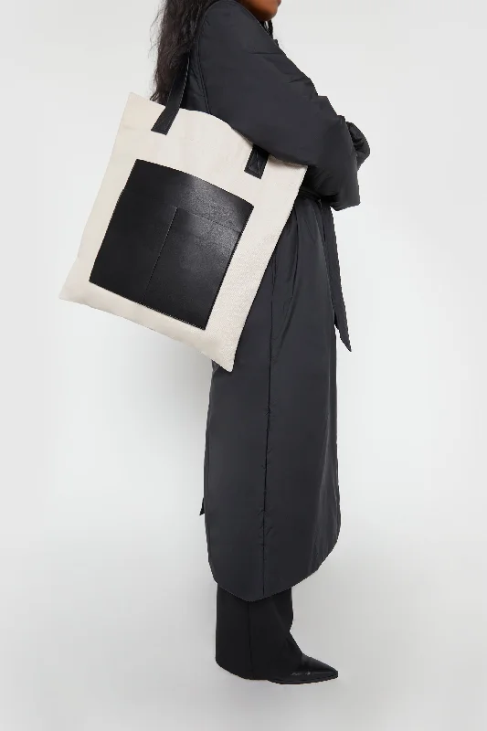 Elegant Temperament CANVAS TOTE WITH FRONT POCKET