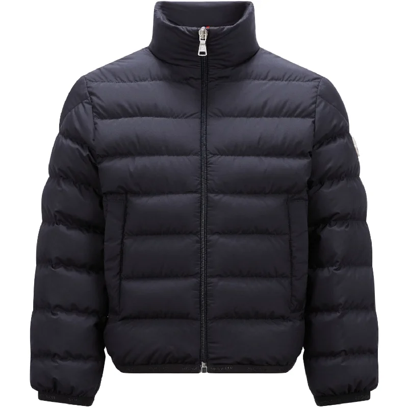Lively And Youthful Moncler Medium Blue Baudinet Jacket