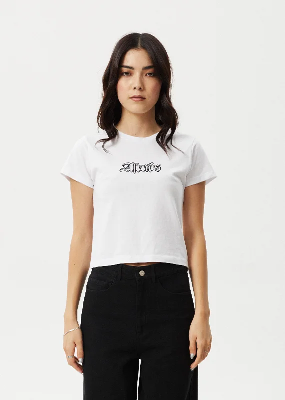 Cozy Look AFENDS Womens Burnt - Baby Tee - White