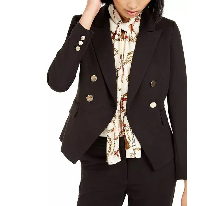 Trendy Wear Bar III Women's Double Breasted Jacket Black Size 2