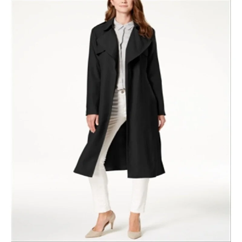 Youthful Street Fashion Cole Haan Women's Long Drapey Trench Coat Blue Size S