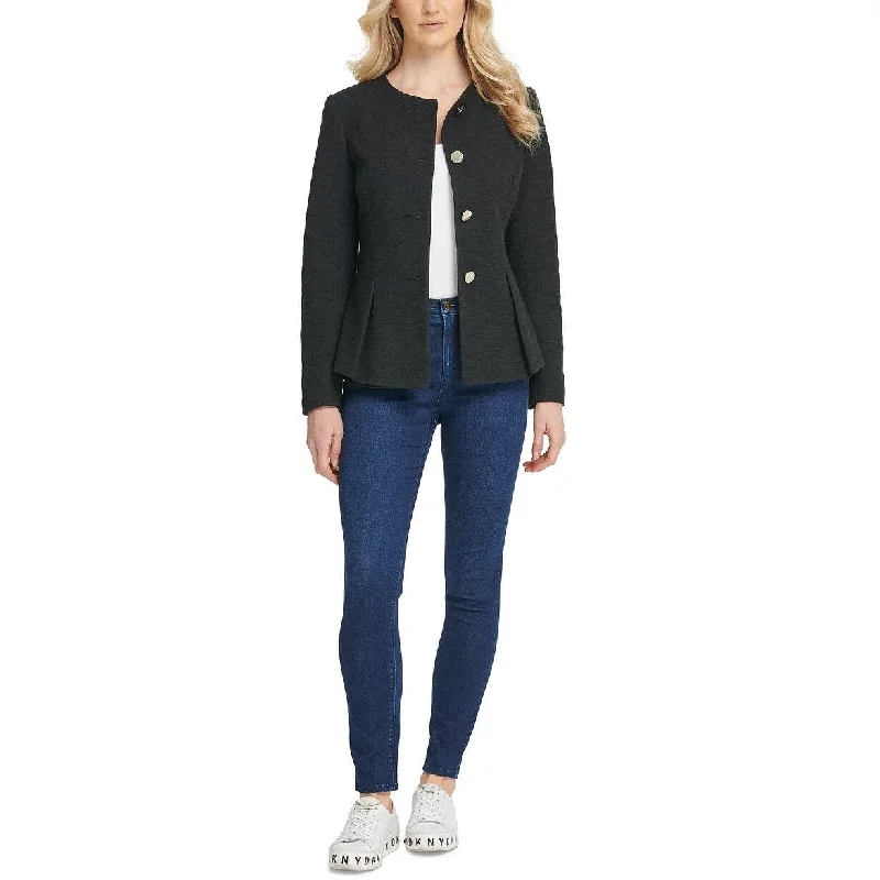 Chic Outfits DKNY Women's Collarless Peplum Jacket Black Size 6