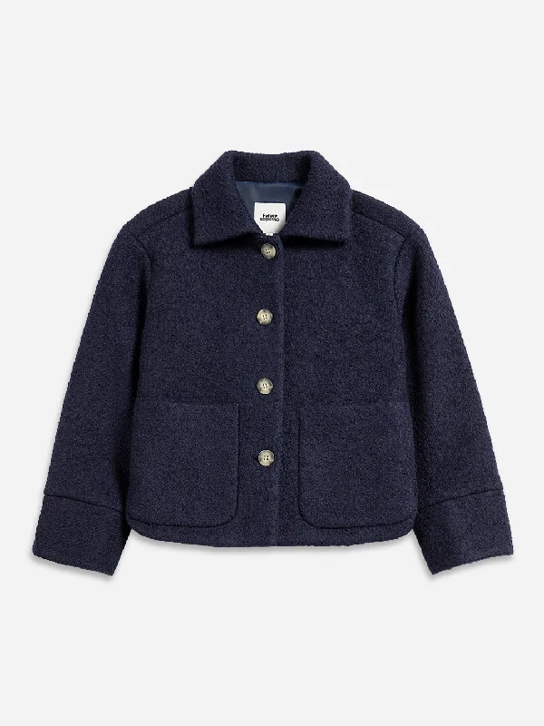 Autumn Selection Button-up Boucle Jacket