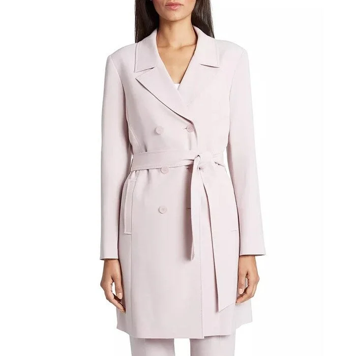 Soft Wear Tahari ASL Women's Belted Trench Jacket Pink Size 18
