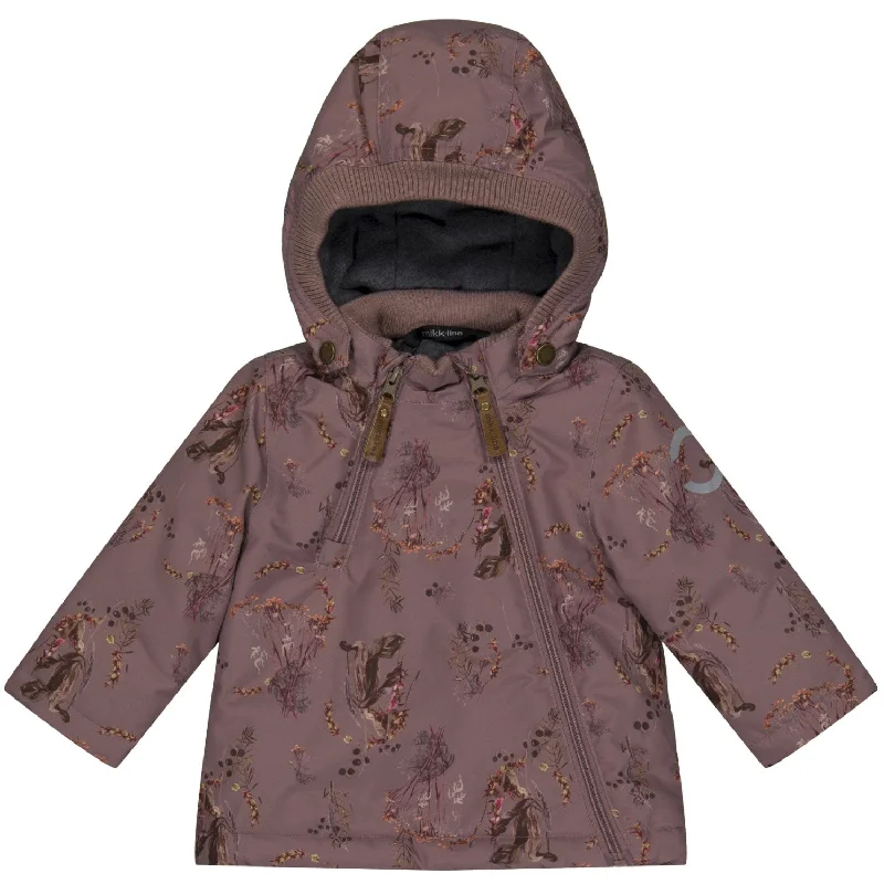 Sports Fitness Style Mikk-Line Twilight Mauve Polyester Jacket AOP