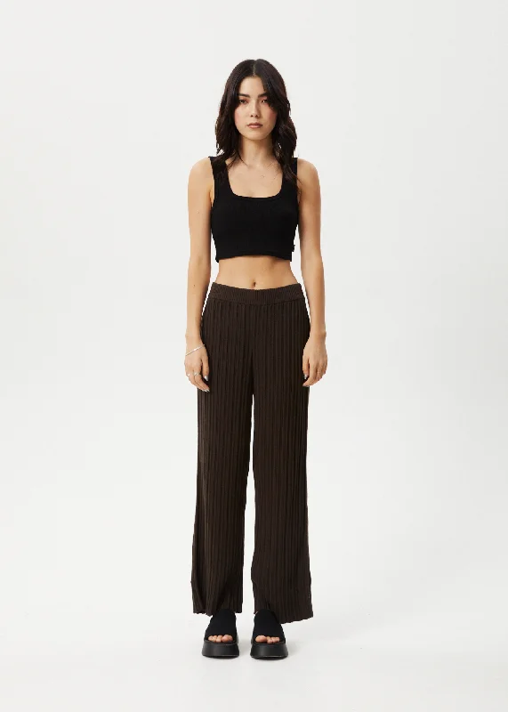 Trendy Casuals AFENDS Womens Landed - Knit Pants - Coffee