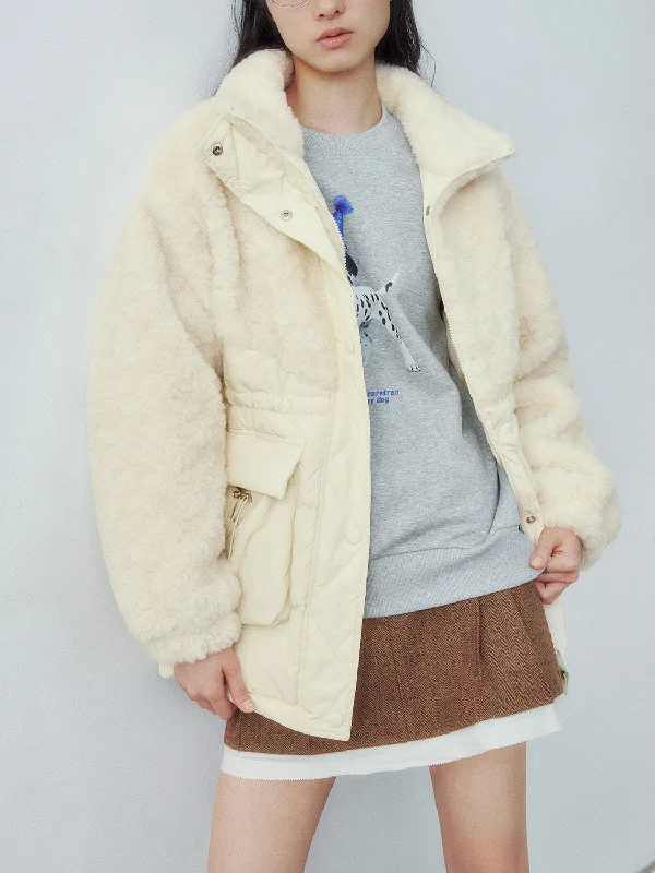 Goddess Style Fur Padded Down Loose Coats