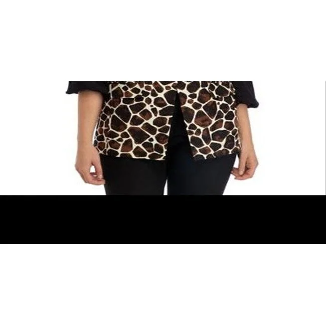Versatile Style Calvin Klein Women's Giraffe Print Vest Brown Size 16