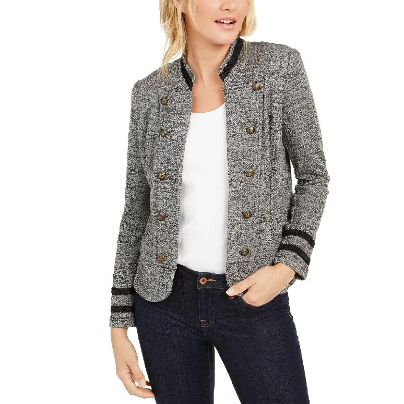 Fashion Wear Tommy Hilfiger Women's Military Band Jacket Black Size X-Small