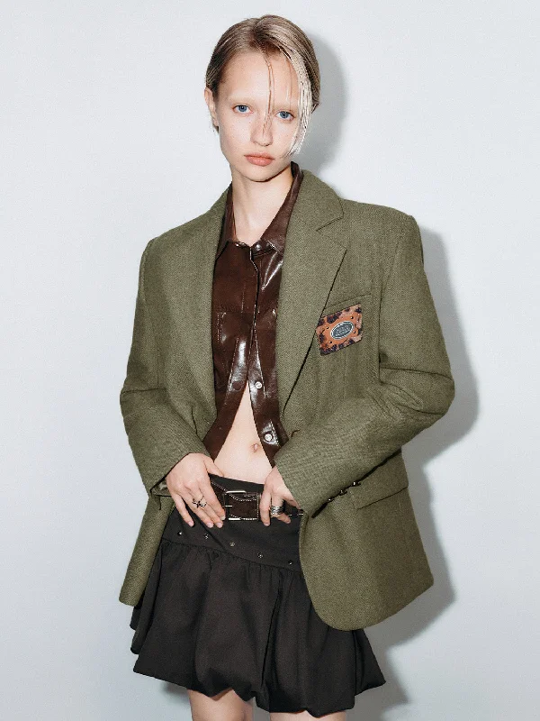 High Street Series Notched Collar Single Breasted Blazers