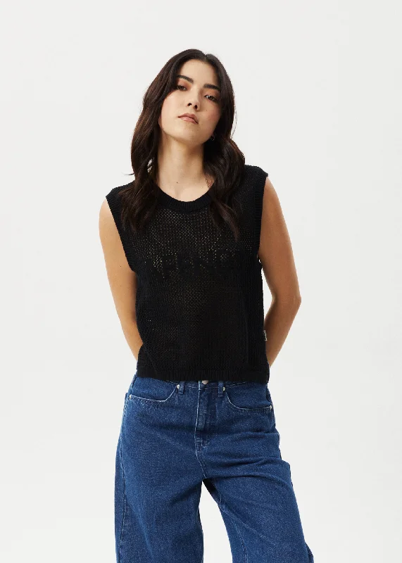 Street Cool AFENDS Womens Ryder - Knit Tank - Black