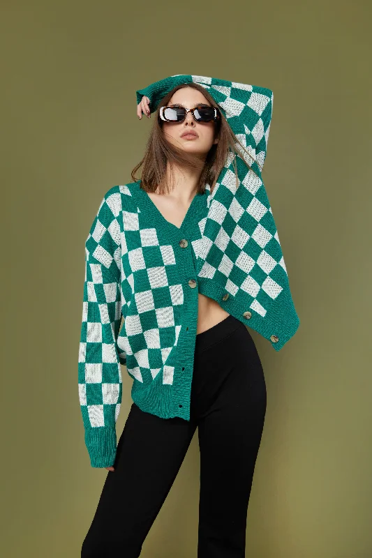 Modern City CHECKERED CARDIGAN