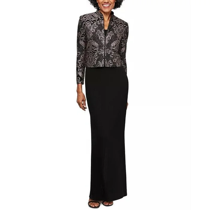 Classic Items Alex Evenings Women's Column Gown & Jacket Brown Size 10