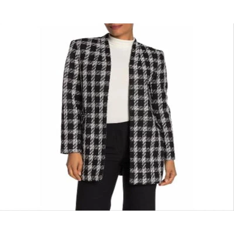Ultra-lightweight Calvin Klein Women's Open Tweed Jacket Gray Size 6