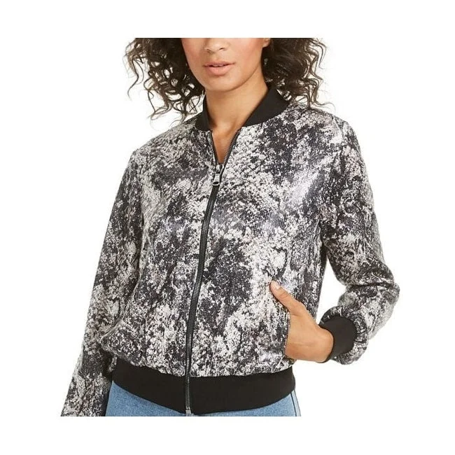 Printed pattern Rachel Roy Women's Oria Jacket Black Size Large