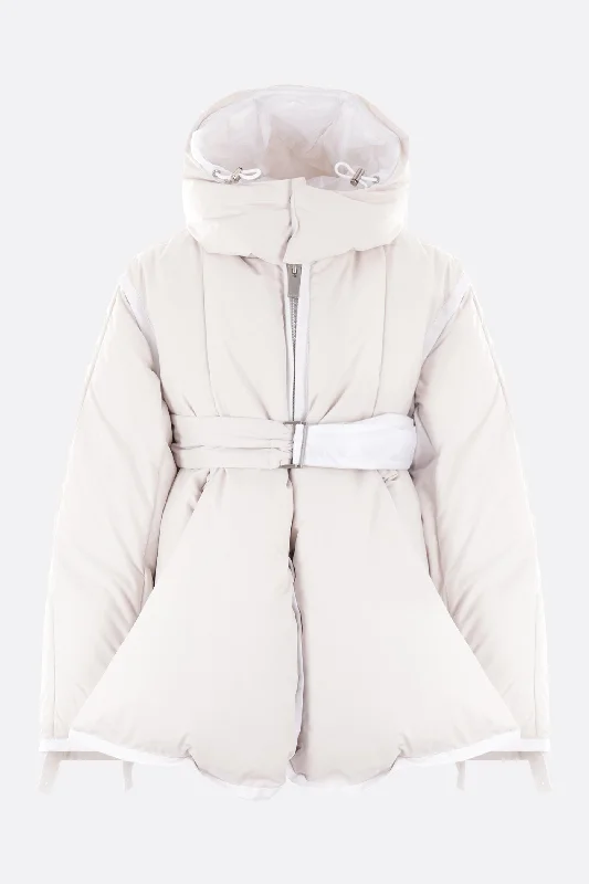 Fashion Trend piumino in nylon ripstop con cintura