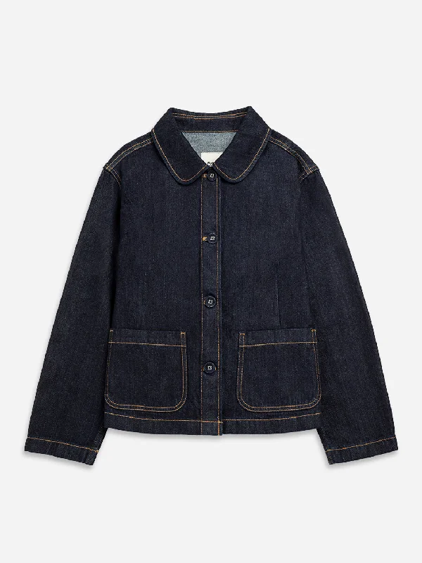 Modern Tailoring Rinse Wash Peter Pan Jacket