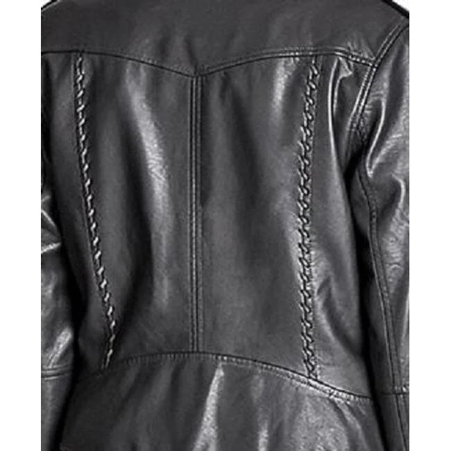Urban Style City Chic Women's Whipstitched Biker Jacket Black Size Extra Small