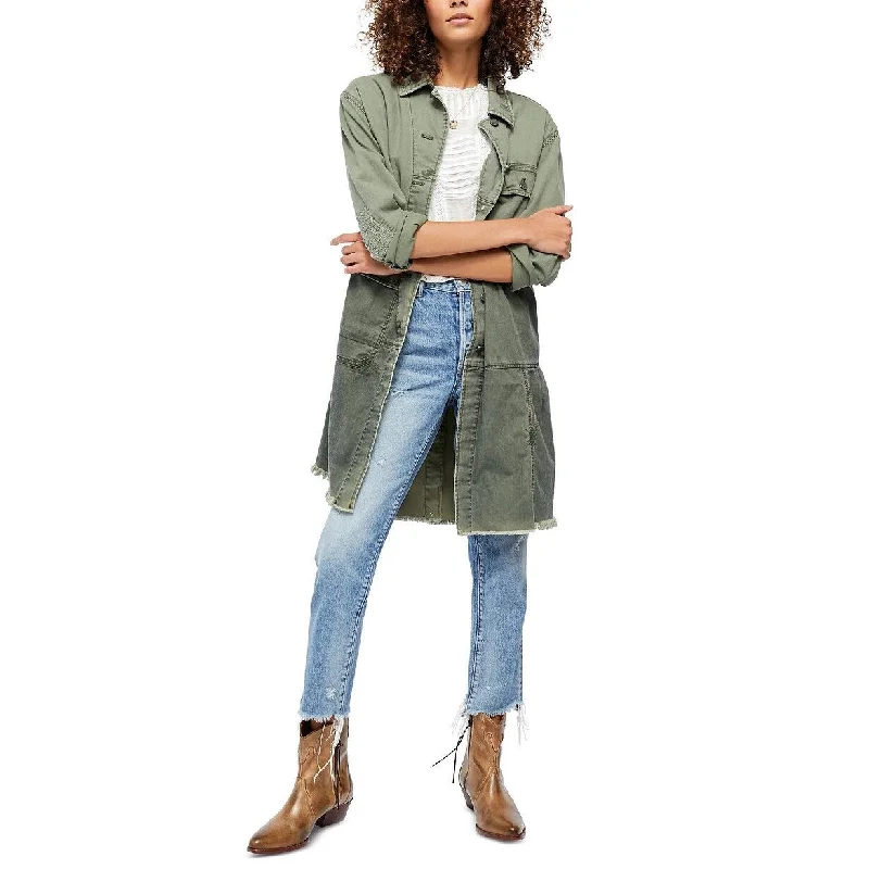 Youthful Style Free People Women's Forever Free Tiered Jacket Green Size Medium