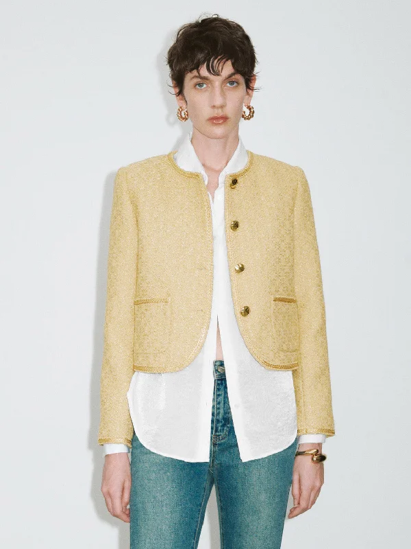 Romantic Data Crew Neck Straight Jacket