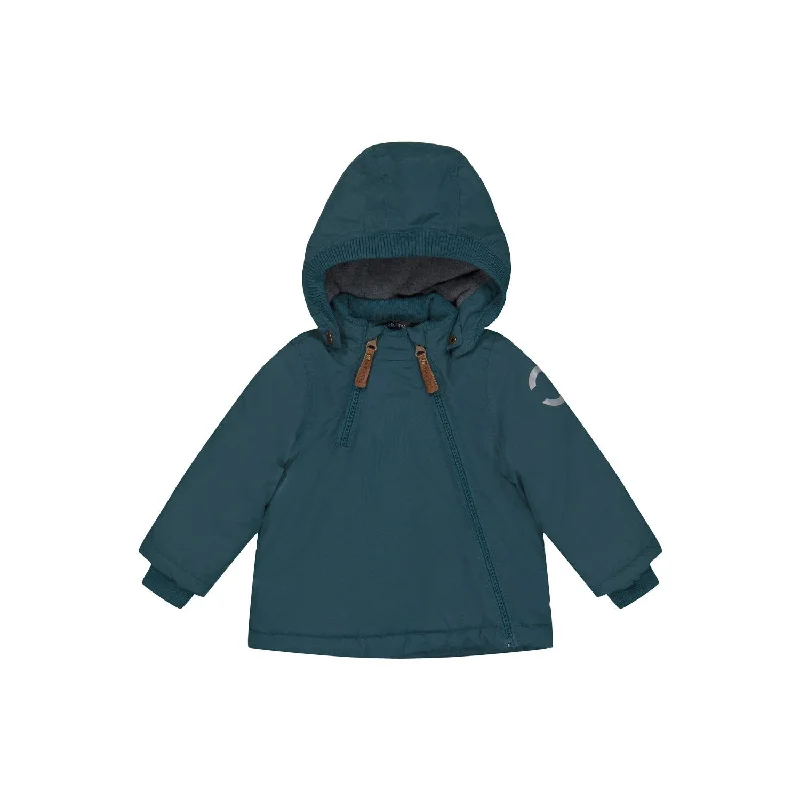 Printed pattern Mikk-Line Orion Blue Nylon Jacket Solid