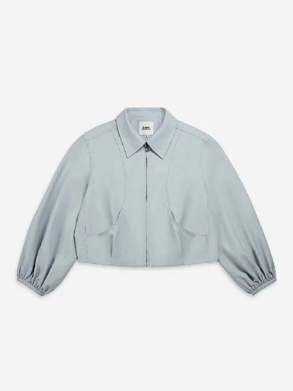 Simple Matching Pendulum Pocket Collared Jacket
