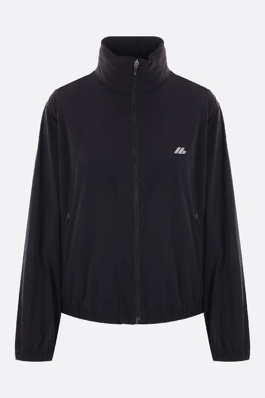 Literary Style Shrunk Activewear stretch nylon windbreaker