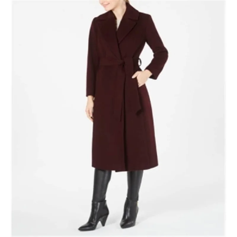 Simple Solid Color Forecaster of Boston Women's Wool Blend Maxi Coat Red Size 12