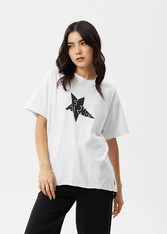 Fresh And Elegant AFENDS Womens Nova - Oversized Tee - White
