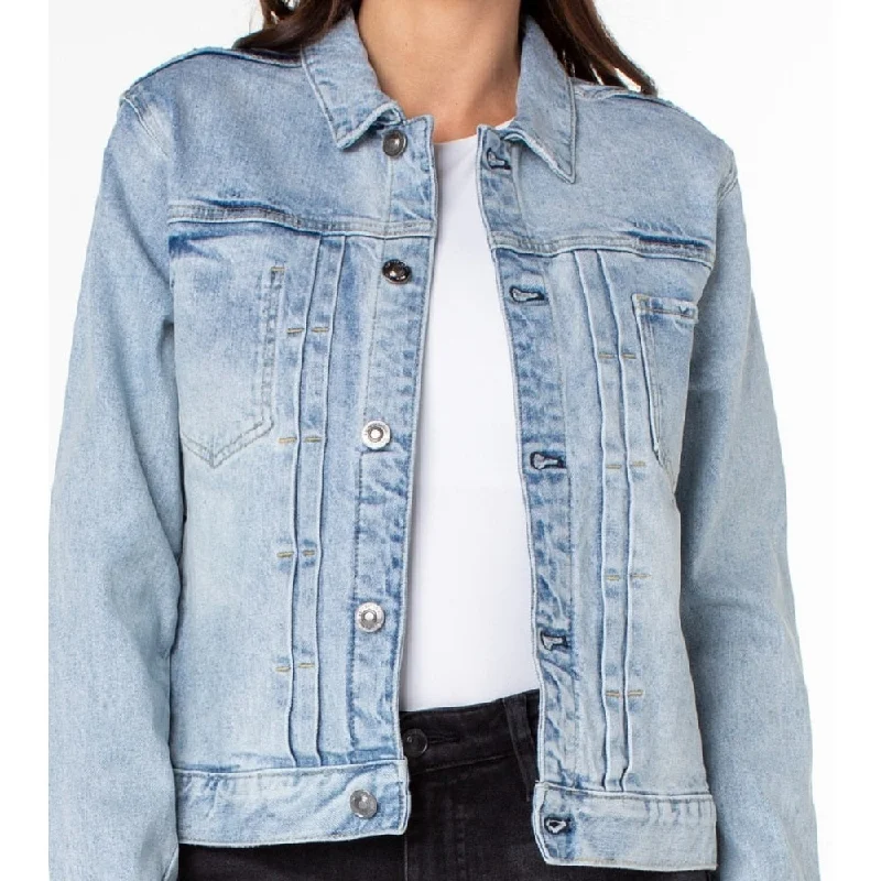Elegant And Noble Earnest Sewn Women's Denim Jacket Blue Size X-Small