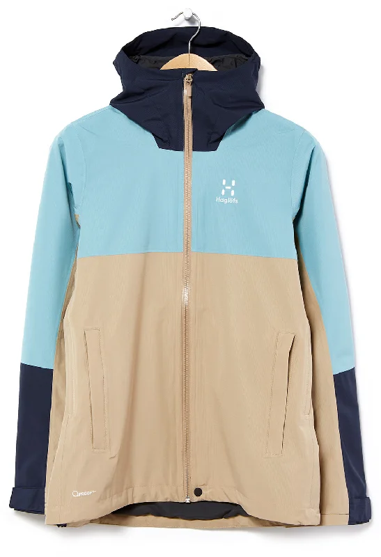 Easy Fashion Haglöfs Women's Finch Proof Jacket - Sand/Frost Blue