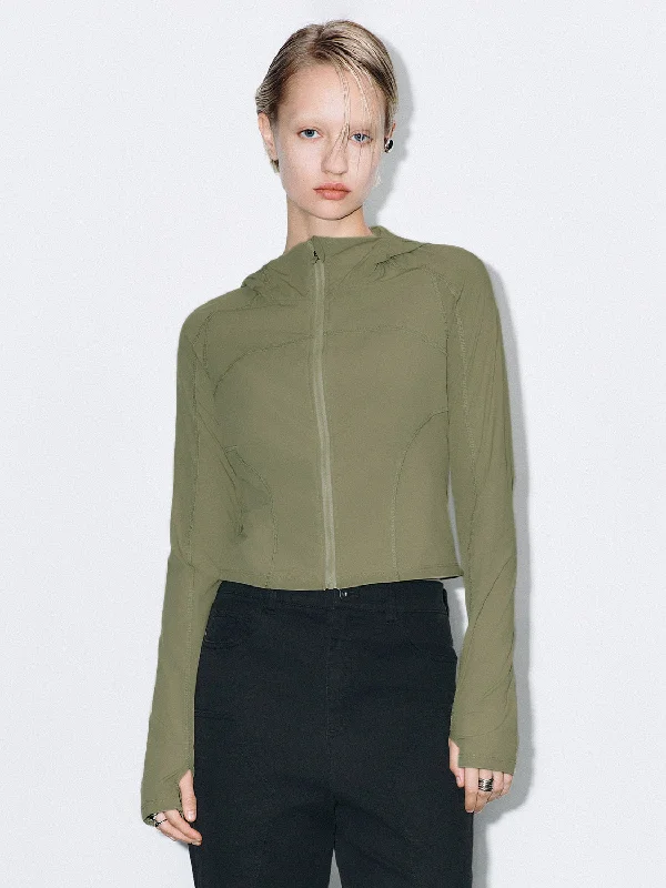 Luxury Classic Cropped Zip Up Front Jackets