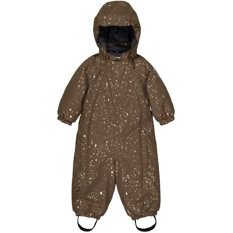 Retro Style Mikk-Line Chocolate Chip Polyester Suit Glitter