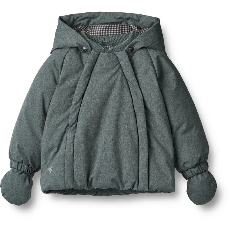 Sporty Elegance Wheat Ink Melange Puffer Jacket Morgen