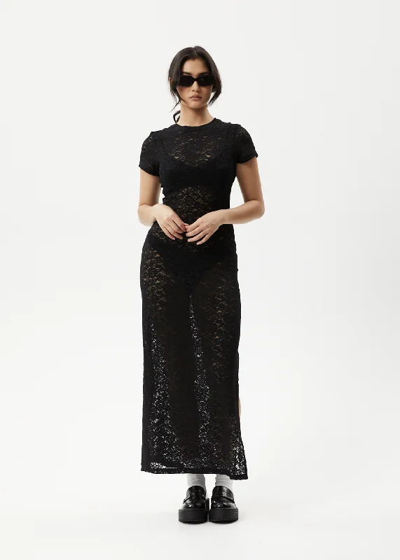 Personality Publicity AFENDS Womens Poet - Lace Maxi Dress - Black