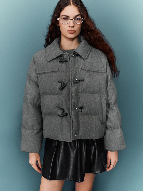 Customized Version Cropped Loose Padded Coats