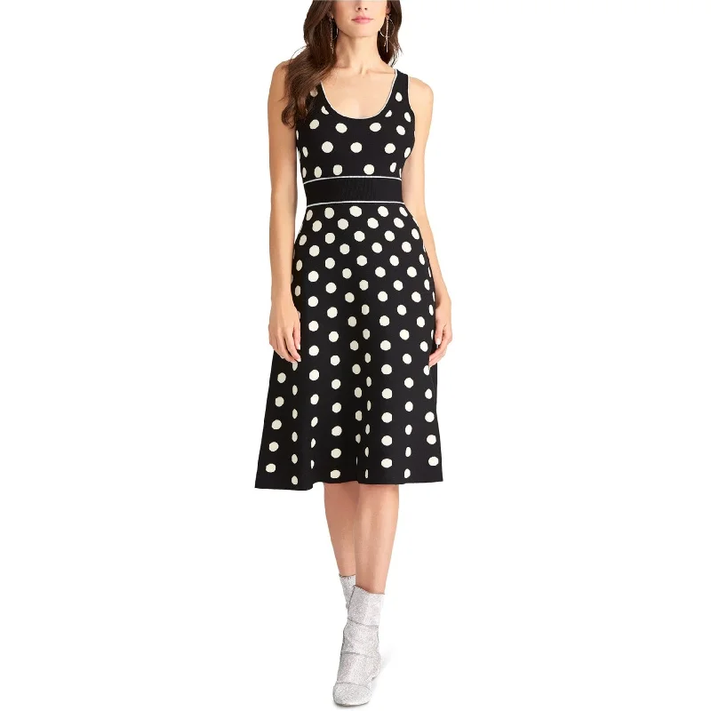 Soft Touch Rachel Roy Womens Polka Dot A-line Dress, Black, X-Small