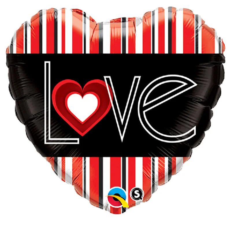 Soft Wear 18 inch L(HEART)VE RED STRIPES