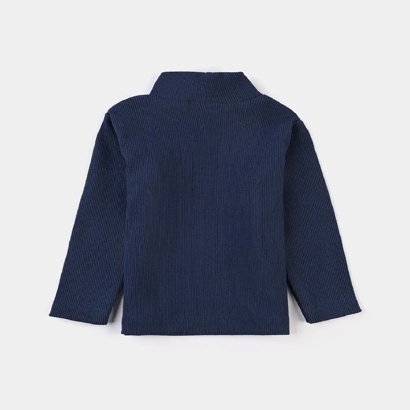 Elegant Temperament Infant Unisex Turtle Neck - NAVY