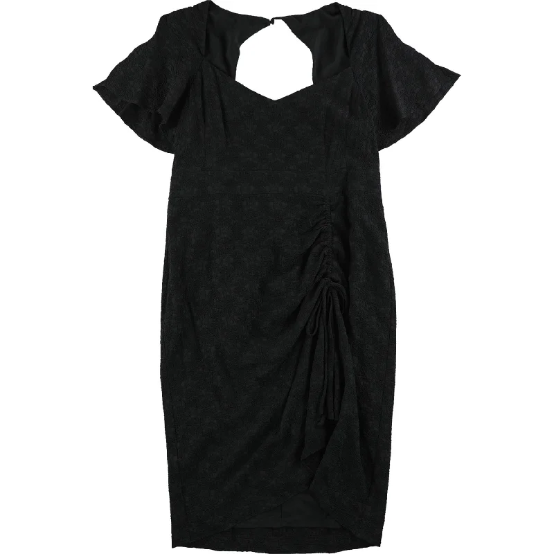 Cool Breeze At Night Nanette Lepore Womens Jacquard Portrait Asymmetrical Dress