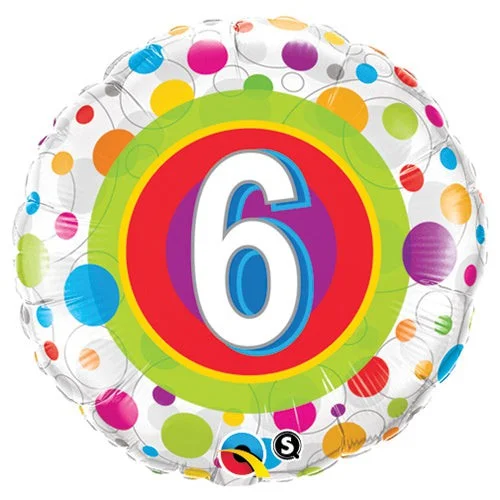 Comfortable And Casual 18 inch AGE 6 COLORFUL DOTS