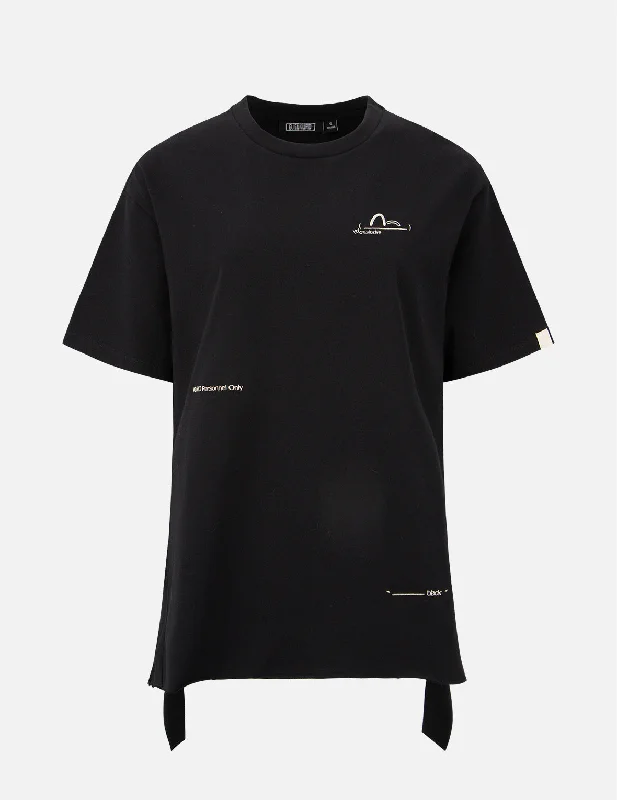 Mid-length Style Seagull Embroidery Draped-back T-shirt