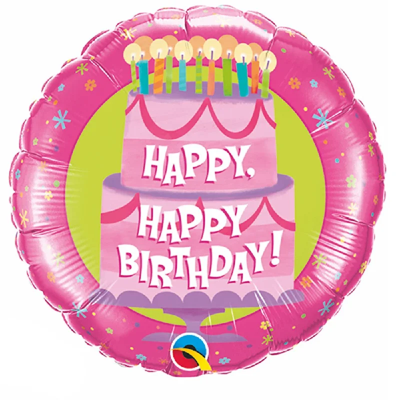 Lazy Style 31 inch PINK HAPPY BIRTHDAY CAKE