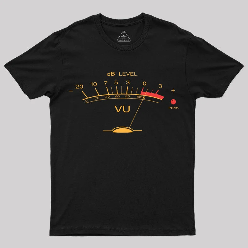 Printing decoration Volume VU Meter Vintage T-Shirt